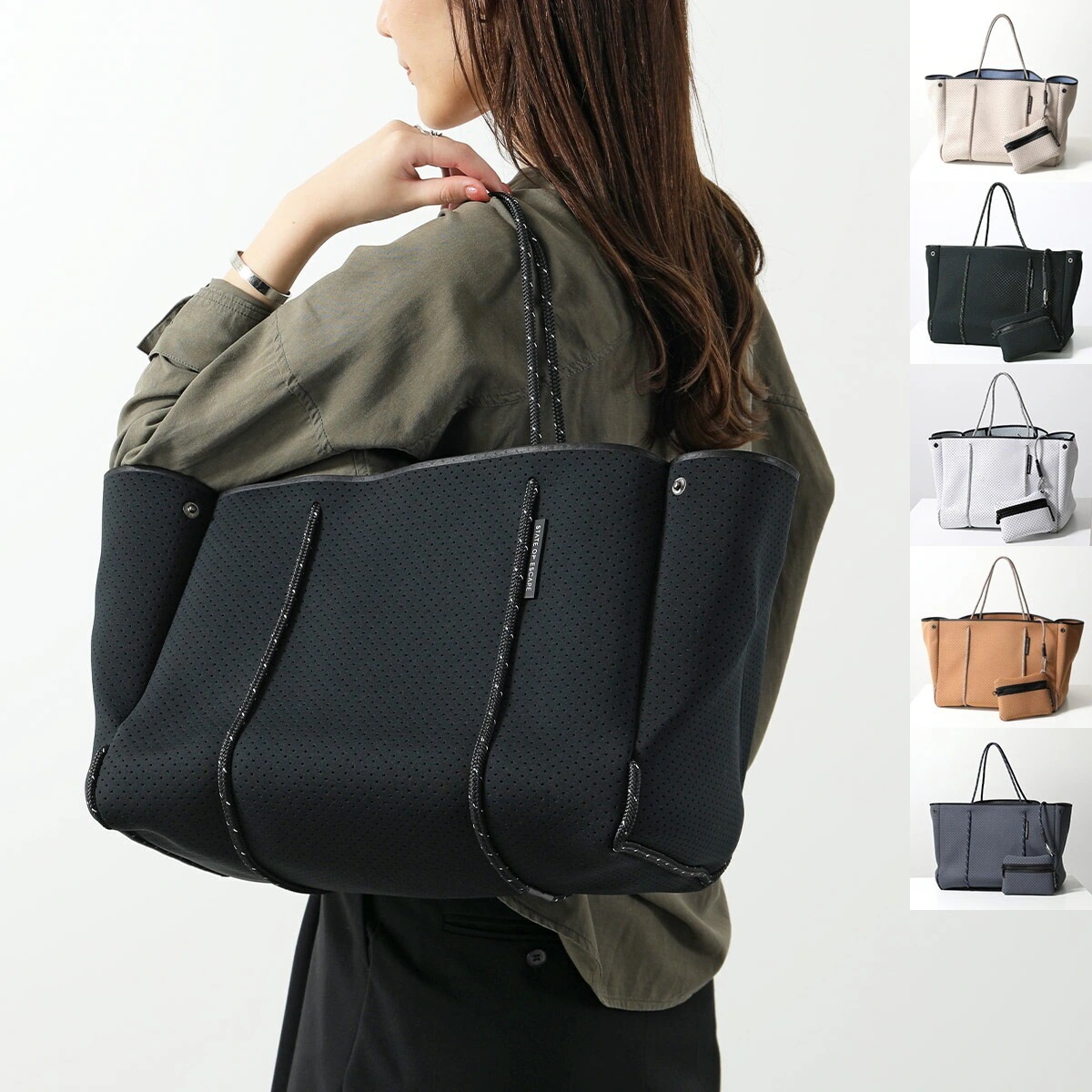 State of Escape ステイトオブエスケープ トートバッグ Escape tote エスケープ レディース ネオプレン マザーズバッグ 軽量 キーフック+ポーチ 鞄 【mega】