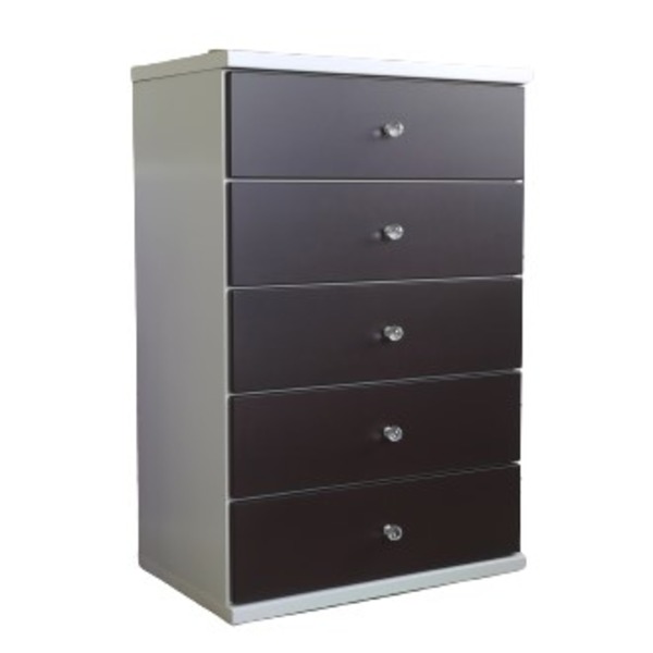 コンパクトチェスト 幅59.5cm 5段 マホガニー スライドレール付き 木製チェスト チェスト