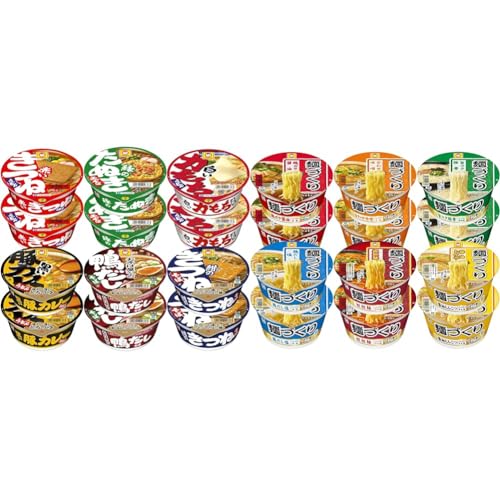 【セット買い】赤いきつね マルちゃん 和風麺カラフル6種セット 2個 (x 6) + マルちゃん 麺づくり カラフル6種セット (計12個 / 6種) カップ麺 詰め合わせ (醤油・味噌・豚骨・塩・担