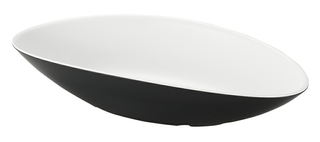 （まとめ買い）2TONE（ツートーン） オーバルボウル 黒 CH-15B [x3]