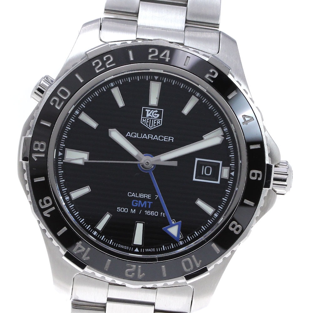 タグホイヤー TAG HEUER WAK211A アクアレーサー GMT 自動巻き メンズ 箱・保証書付き_845017【中古】