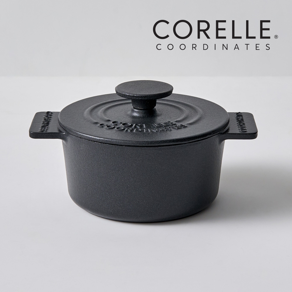 アシュリー鋳鉄ノンスティックシチューポット (14cm) ブラック