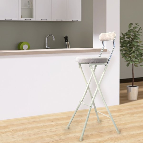 折りたたみ椅子 セレナチェアハイトール アイボリー／ミルキーホワイト