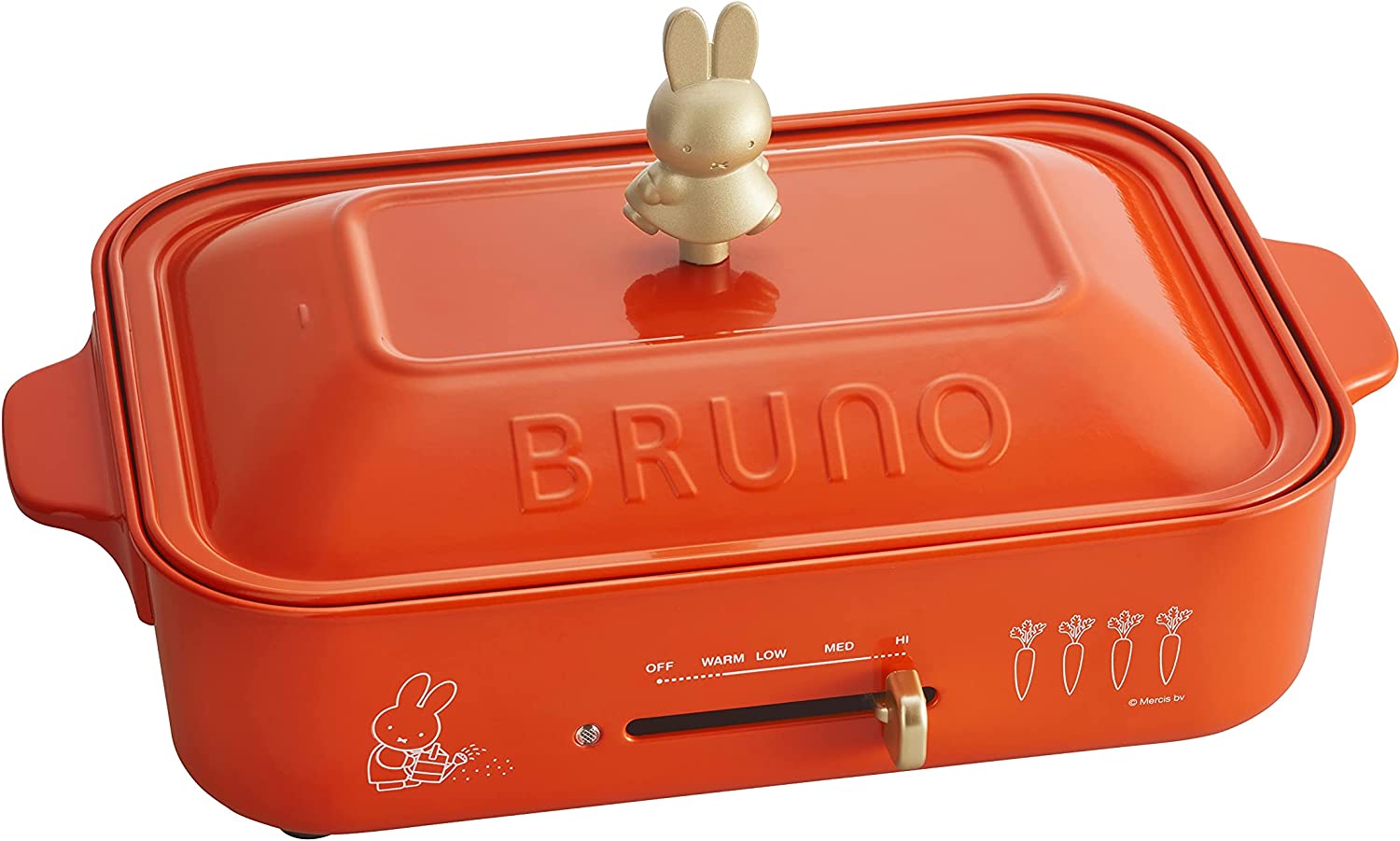 公式の BRUNO miffy コンパクトホットプレート オレンジ ブルーノ 