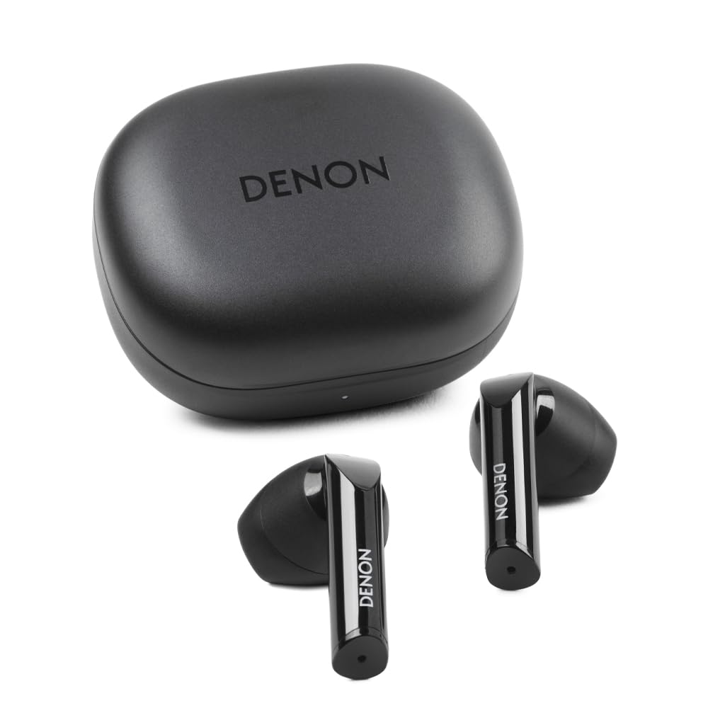 デノン DenonAHC500W USB-C充電ケース ワイヤレス充電対応 インナーイヤー型 12mmフリーエッジ・バイオセルロースドライバー 完全ワイヤレス・インイヤーヘッドホン ブラック AHC5