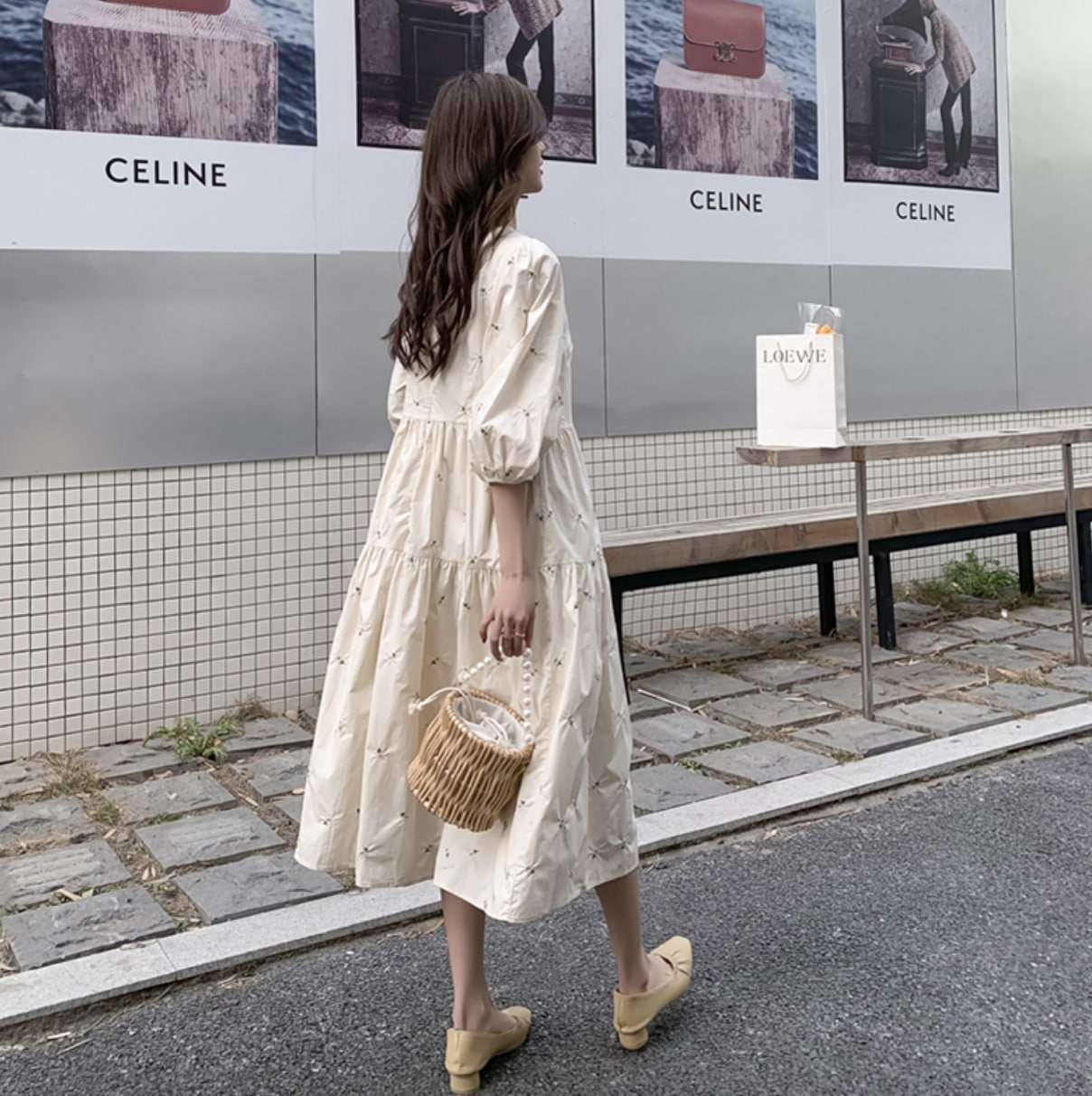 ワンピース デート ミモレ ミモレ丈 袖あり 半袖 かわいい 大人可愛い きれいめ シンプル カジュアル 大人 上品 おしゃれ お洒落 主役級 存在感 夏 10代 20代 30代 レディース 女性用