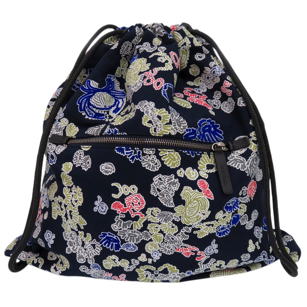 美品 総柄 リュック・デイパック キャンバス/キャンバス ネイビー 0590【中古】 レディース