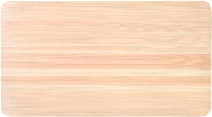 檜 木 ひのき まな板 俎板 国産 日本製 大きめ 55cmx30cmx3cm お手入れ用サンドペーパー付( ナチュラル)