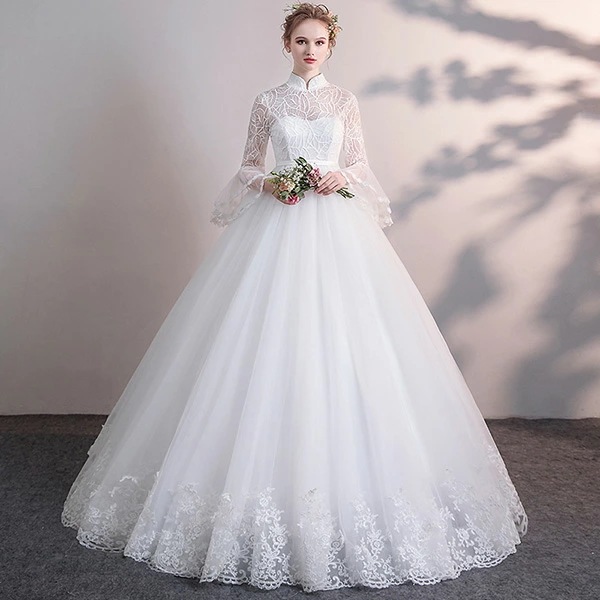 マタニティママドレス ウェディングドレス ハイウエスト 妊娠してる人もOK 大きいサイズ 妊婦 マタニティ 着痩せ 結婚式 編み上げタイプ レース ロングドレス ウエディングドレス 撮影用 XS S