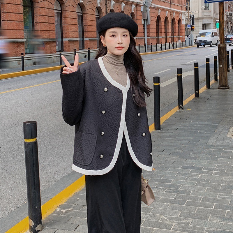 気質の小さい香風のコートの名媛2023の短いタイプの韓国式は色の春秋の高級感にぶつかって街の優しい上着を揚げます