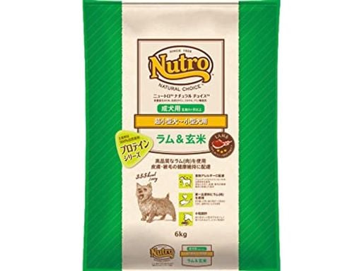 Nutro ナチュラルチョイス 超小型犬~小型犬用 成犬用 生後8ヶ月以上 ラム&玄米 6kg ドライフード 小粒 総合栄養食 ドッグフード 犬 大容量 自然素材 香料・着色料 無添加 食物アレルギー 8,753円
