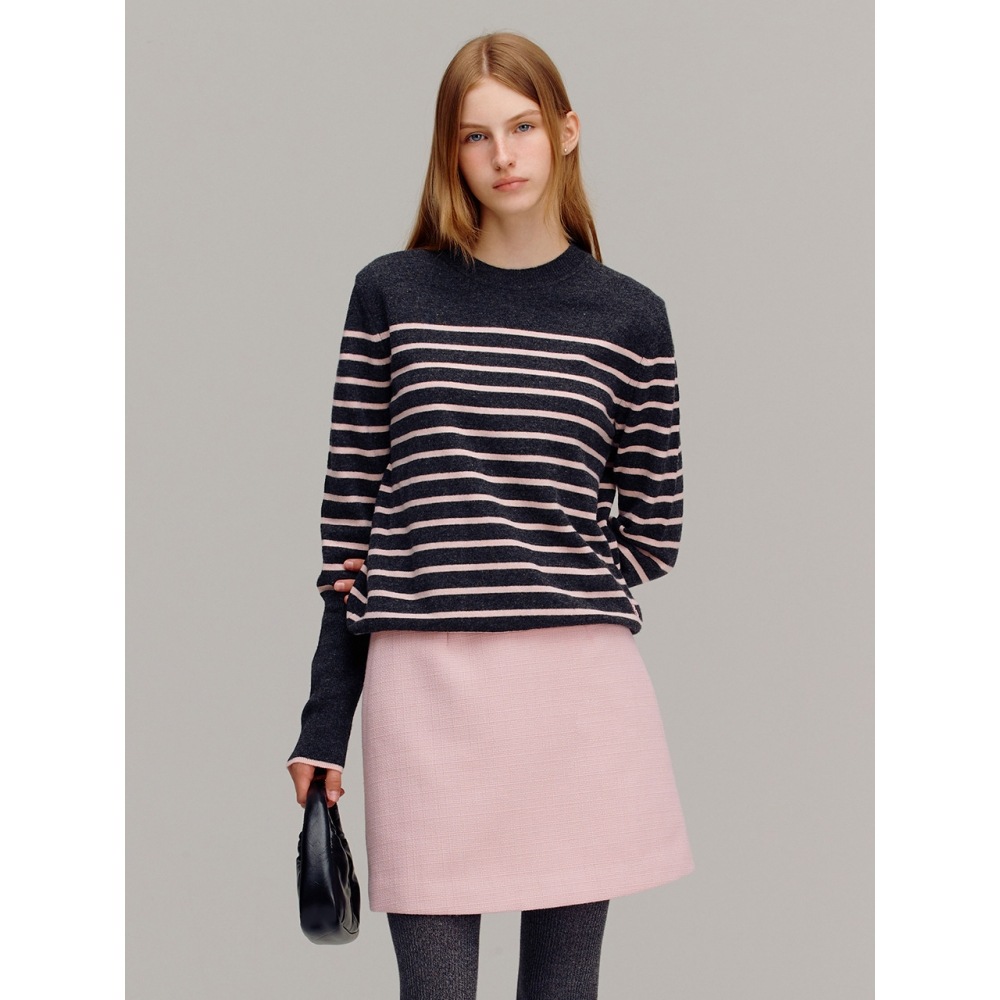 AND YOU エッセン Aラインミニスカート (Pink Purple)