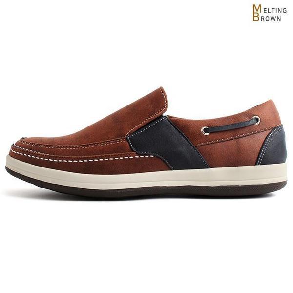 春の新作メンズスリッポン メンズコンビスニーカー WDK01