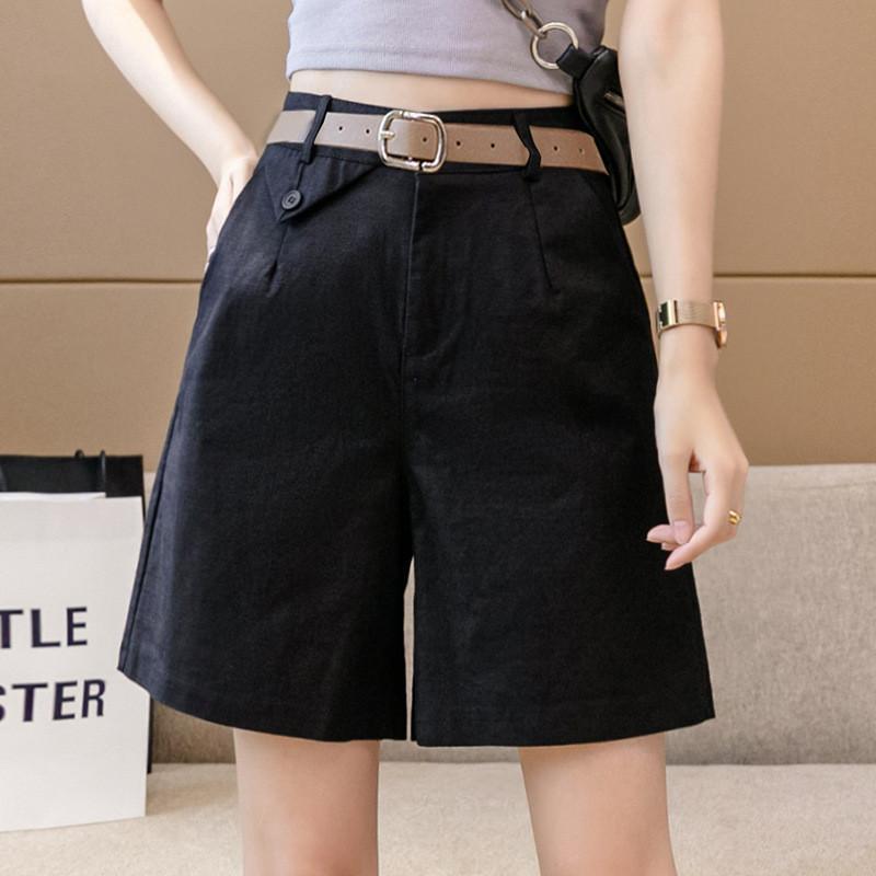 ショートパンツ レディース ハーフパンツ 涼しい 短パン スラックス 薄手 ボトムス 体型カバー ワイドパンツ サマーパンツ 着痩せ 夏