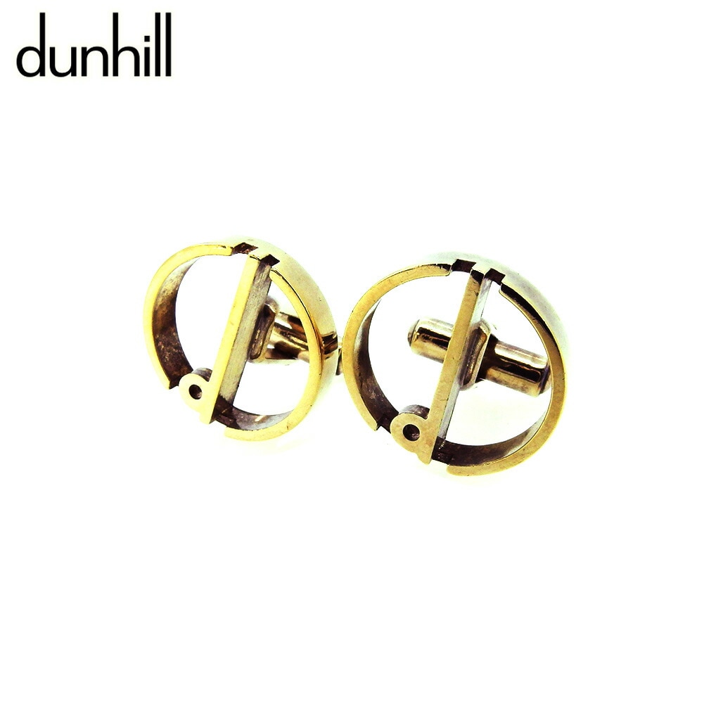 カフス カフリンクス dマーク メンズ スウィヴル式 ゴールド 中古