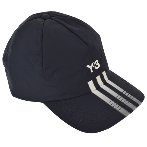 Y-3 ワイスリー STRIPES CAP/ストライプ ロゴ ベースボールキャップ/IY4083 BLACK