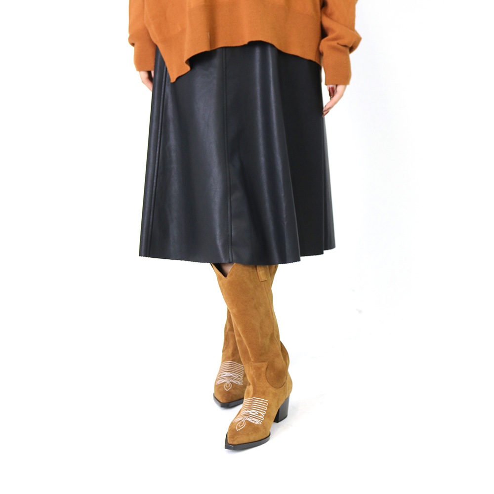 Four Seasons Western Half Boots Brown