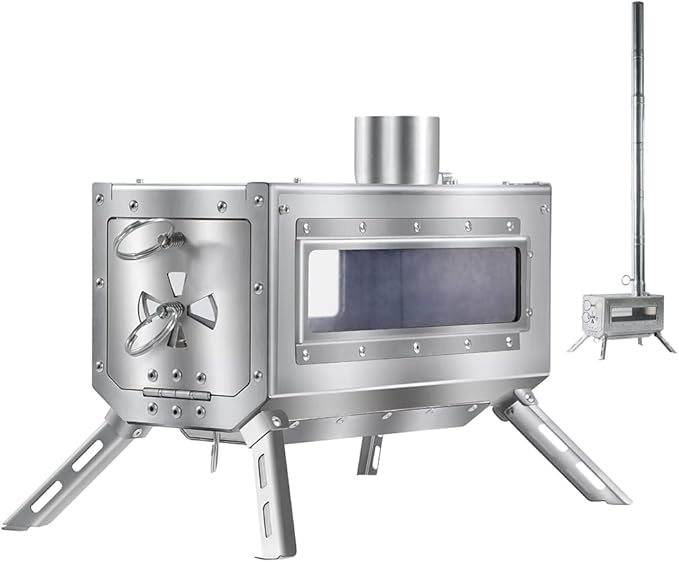 テーブル暖炉 バーベキューBBQ焚き火台コンロ 煙突 テント調理 ステンレス鋼 折りたたみ アウトドアキャンプヒーター・ウォーマー多用途