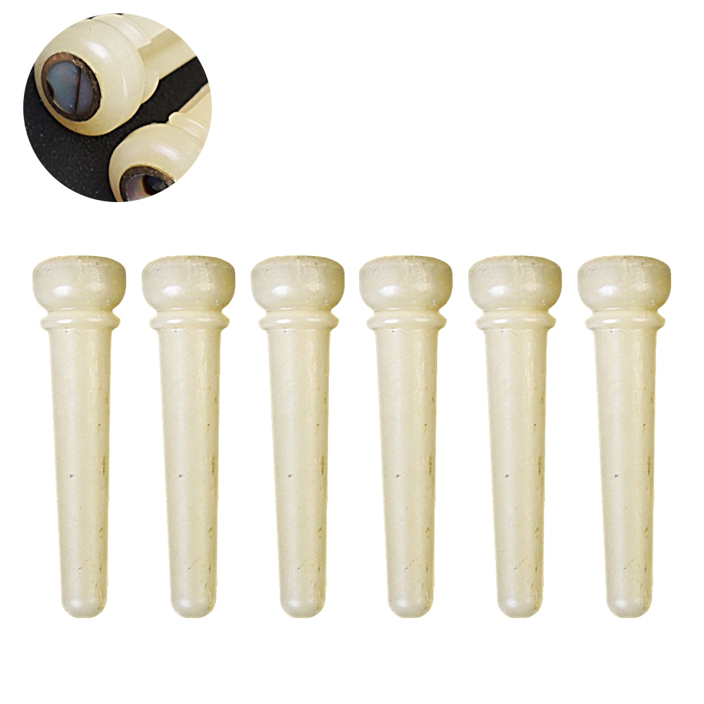 アコギブリッジピン QC0408 無着色研磨彩貝インレイ 6個入り 5,561円