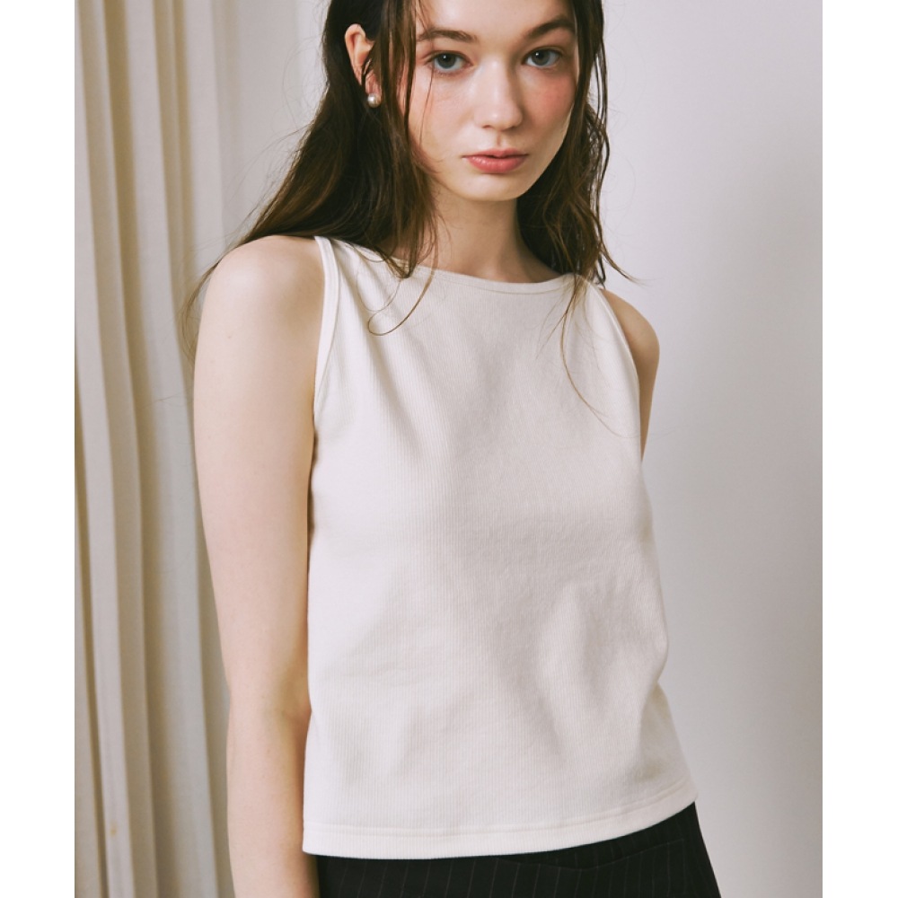 RONRON 5/19 配送 BOATNECK SLEEVELESS IVORY 7,000円