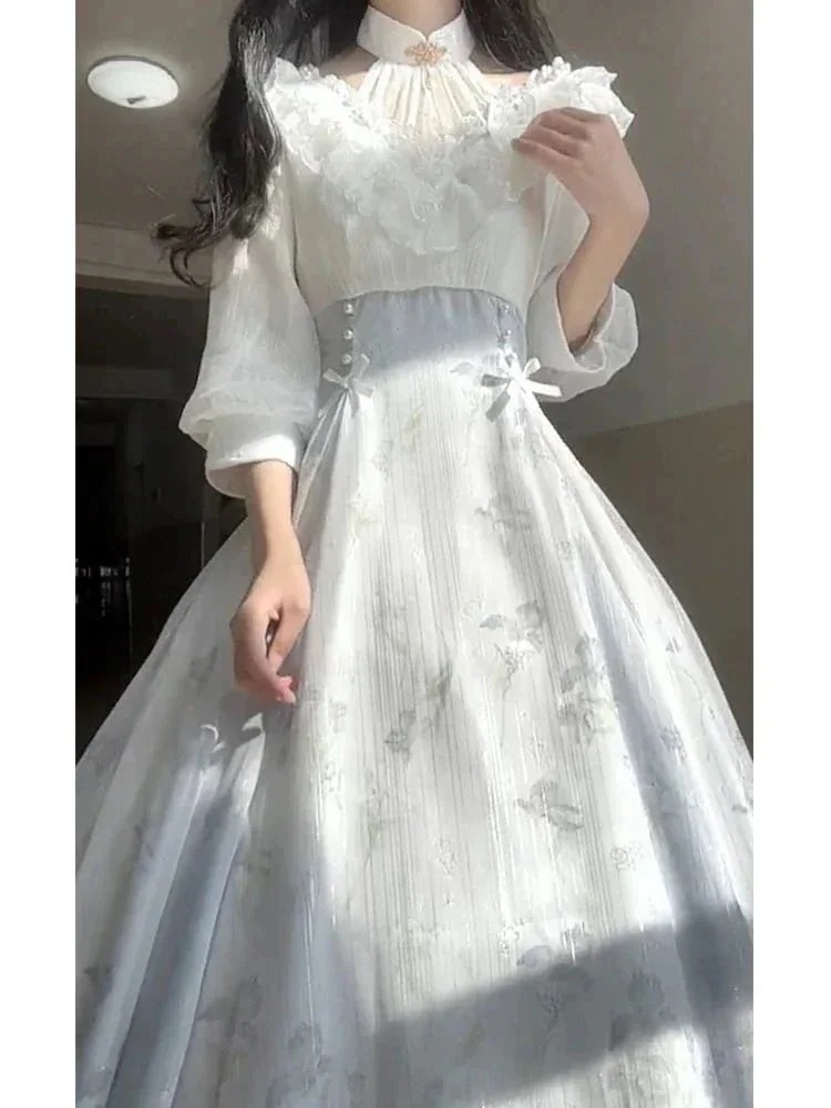 2025人気 ロリータ コスプレ 夏 ロリータ ワンピース ティーブレイク 可愛い レース ワンピースサンタコスプレ韓国ファッション