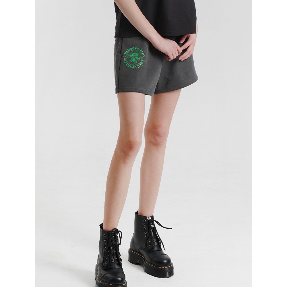 ファビュラスアーカイブ女性用ピグメントルリースショーツチャコールグリーン (FCC2PT503W)