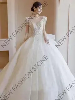 フレンチウエディングドレス2024新作レトロドレススカート-82 14,402円