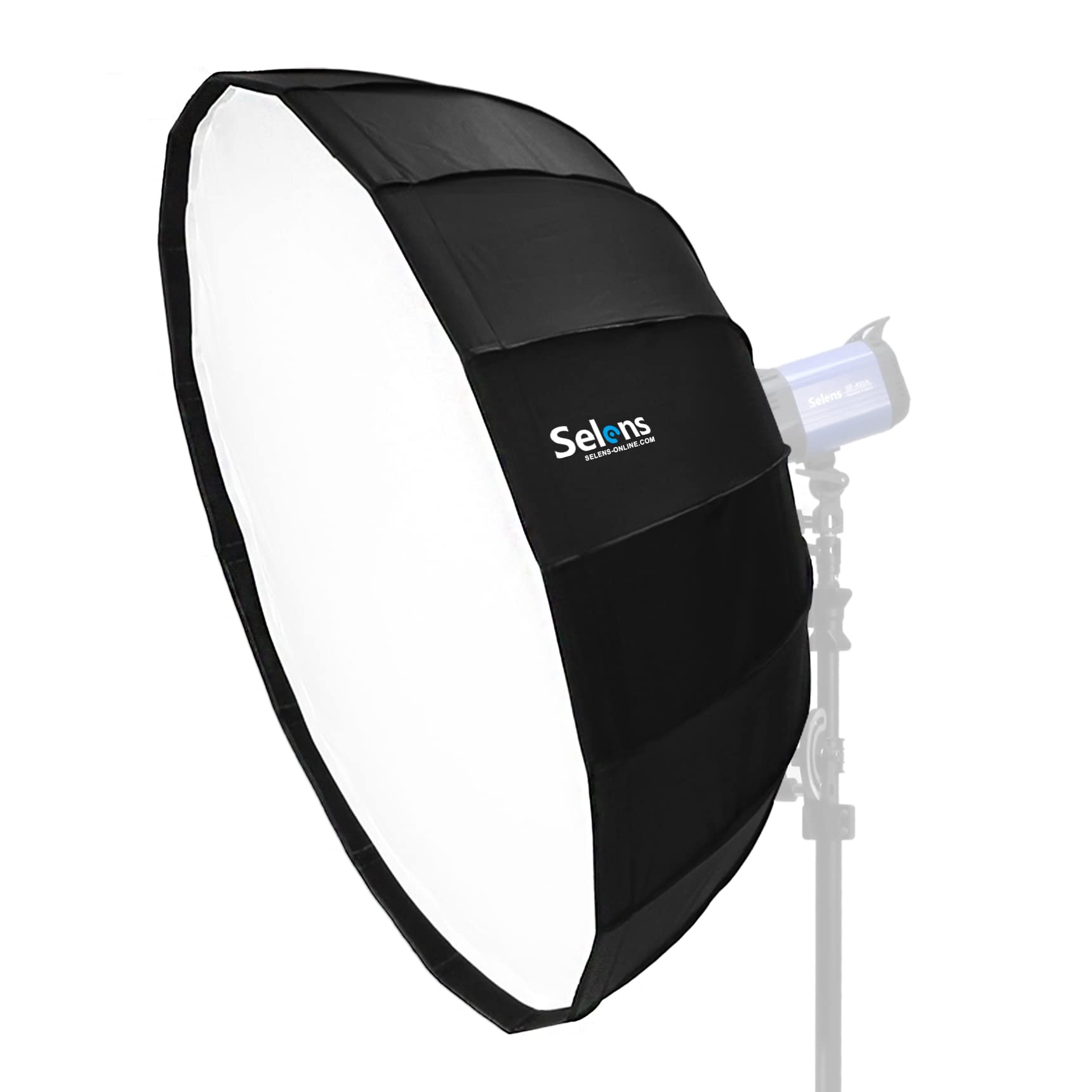 Selens ソフトボックス 85cm レードーム型 ディフューザー ボーエンズマウント適用 一秒展開 折り畳み 写真撮影 モノライト ポートレート ストロボ撮影適用