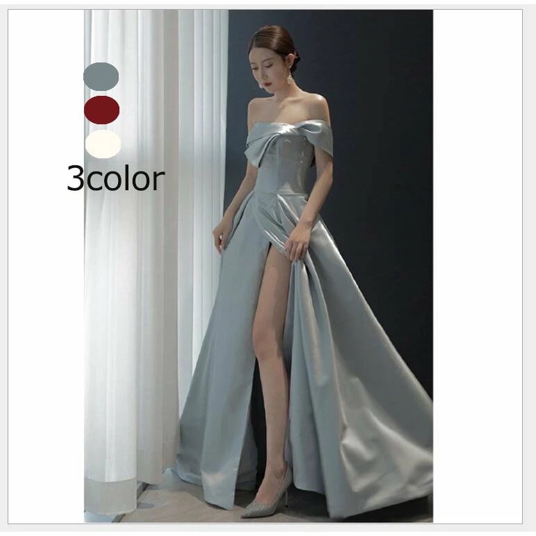 ウエディングドレス ロング丈ドレス パーティードレス 20代 30代 40代 オフショルダー フォーマル 結婚式ドレス 披露宴 二次会 お呼ばれ 演奏会 発表会 上品 人気新作 エレガント キレイめ