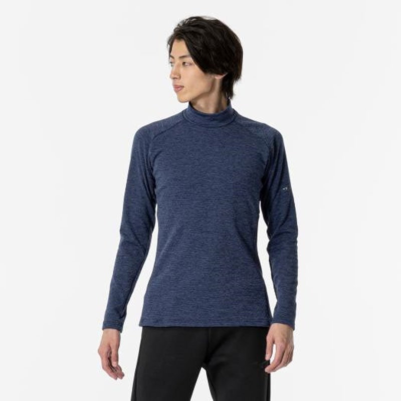 ストレッチフリースハイネックシャツ メンズ トレーニング フリース トップス (32MAA542)