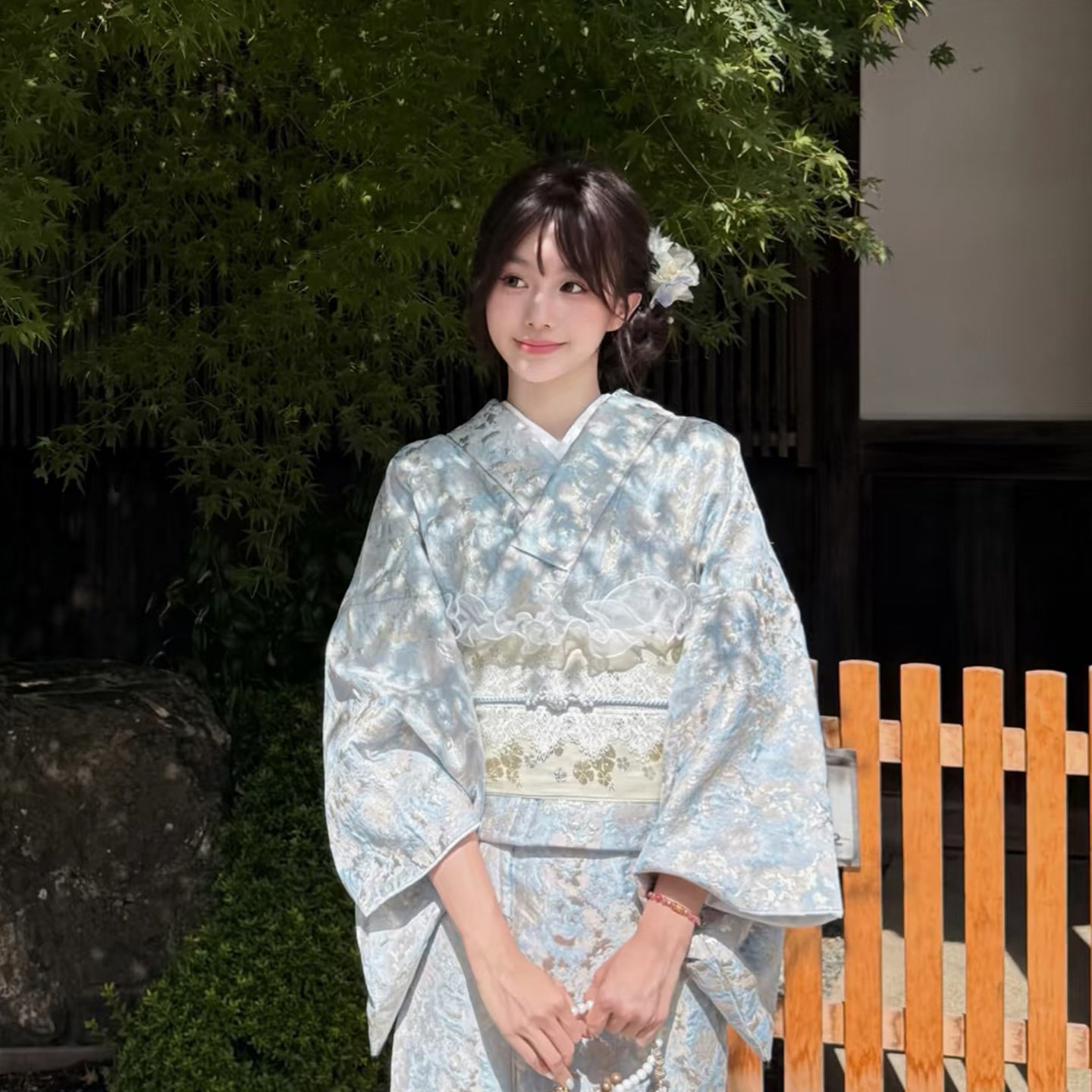 【2026限定new】 浴衣 レディース ブルー 絞り和風浴衣 高級感 女性和服 女性浴衣 腰帯 ゆかた