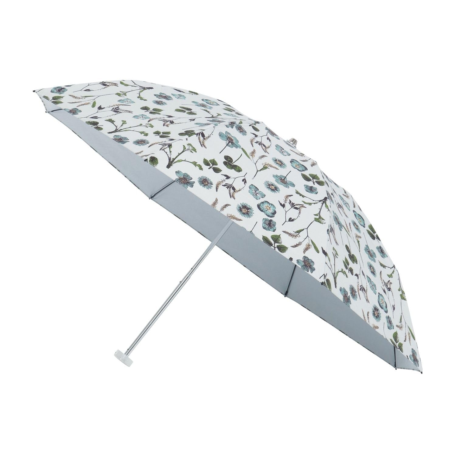 ムーンバット 【フワクール】 日傘 折りたたみ傘 レディース 通勤 通学 晴雨兼用 一級遮光 遮熱 UV ボタニカル 22-447-12112-02 ブルー