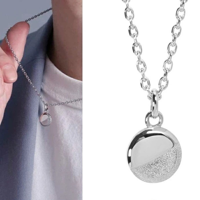 LH-1 SAND サークルネックレス サージカルステンレス316L 金属アレルギー対応 03NE060ASV ステンレスネックレス メンズ 人気ブ