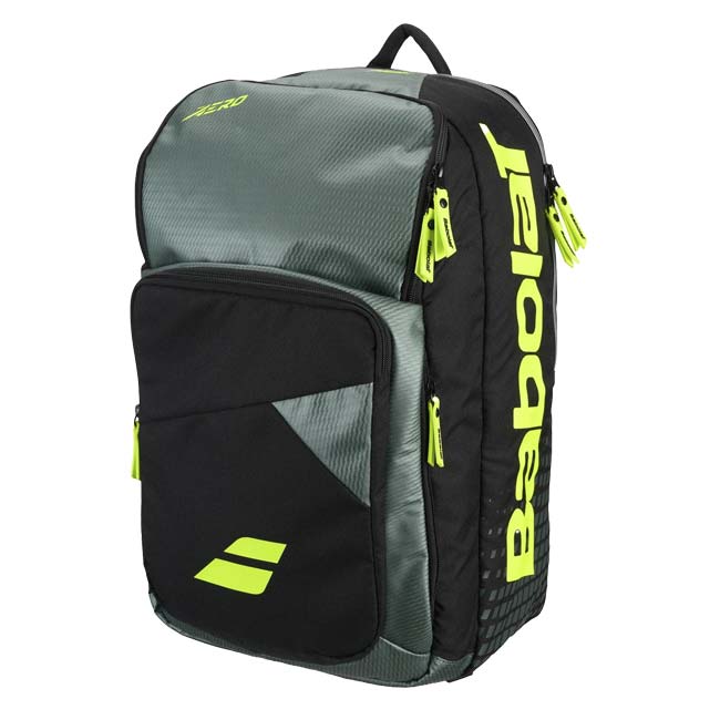 バボラ(Babolat) 2026 Pure Aero ピュアアエロ バックパック リュックサック 753114-100Mグレー×BK×Fイエロー