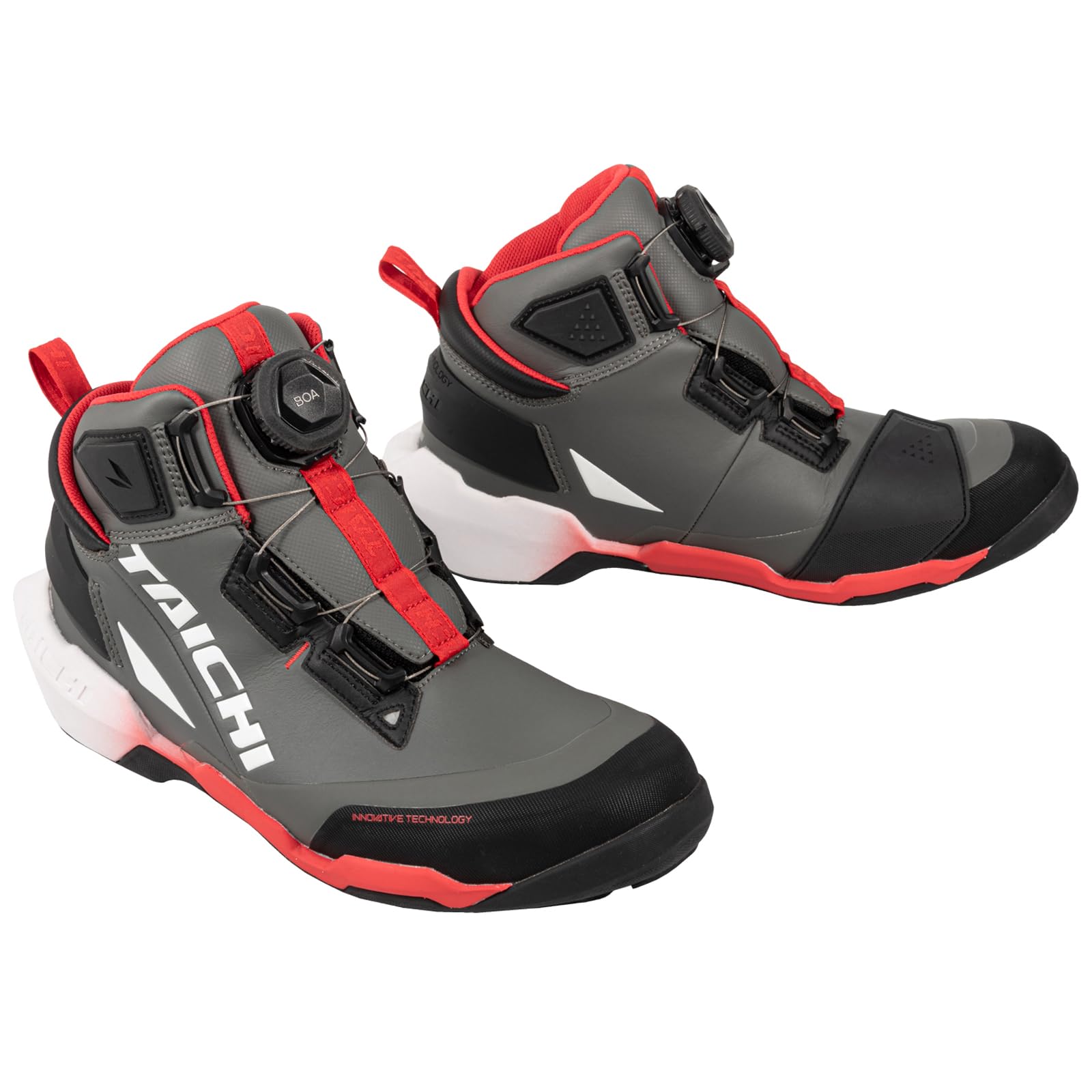 RSタイチ(RS TAICHI) バイク ライディングシューズ 靴 防水 プロテクター内蔵 BOAダイヤル シフトガード装備 DRYMASTER アローシューズ RSS013 ROCKET GRAY