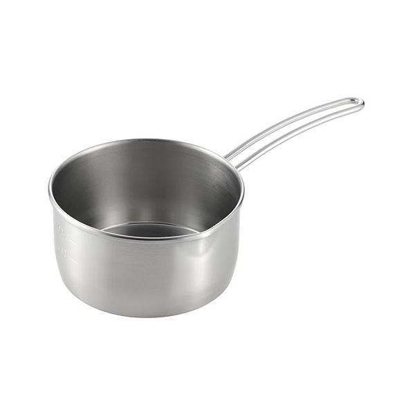 [5個セット] パルトール オールステンレス製 ミルクパン 14cm あると便利な目盛付 ガス/IH調理器対応 PRT-14MX5