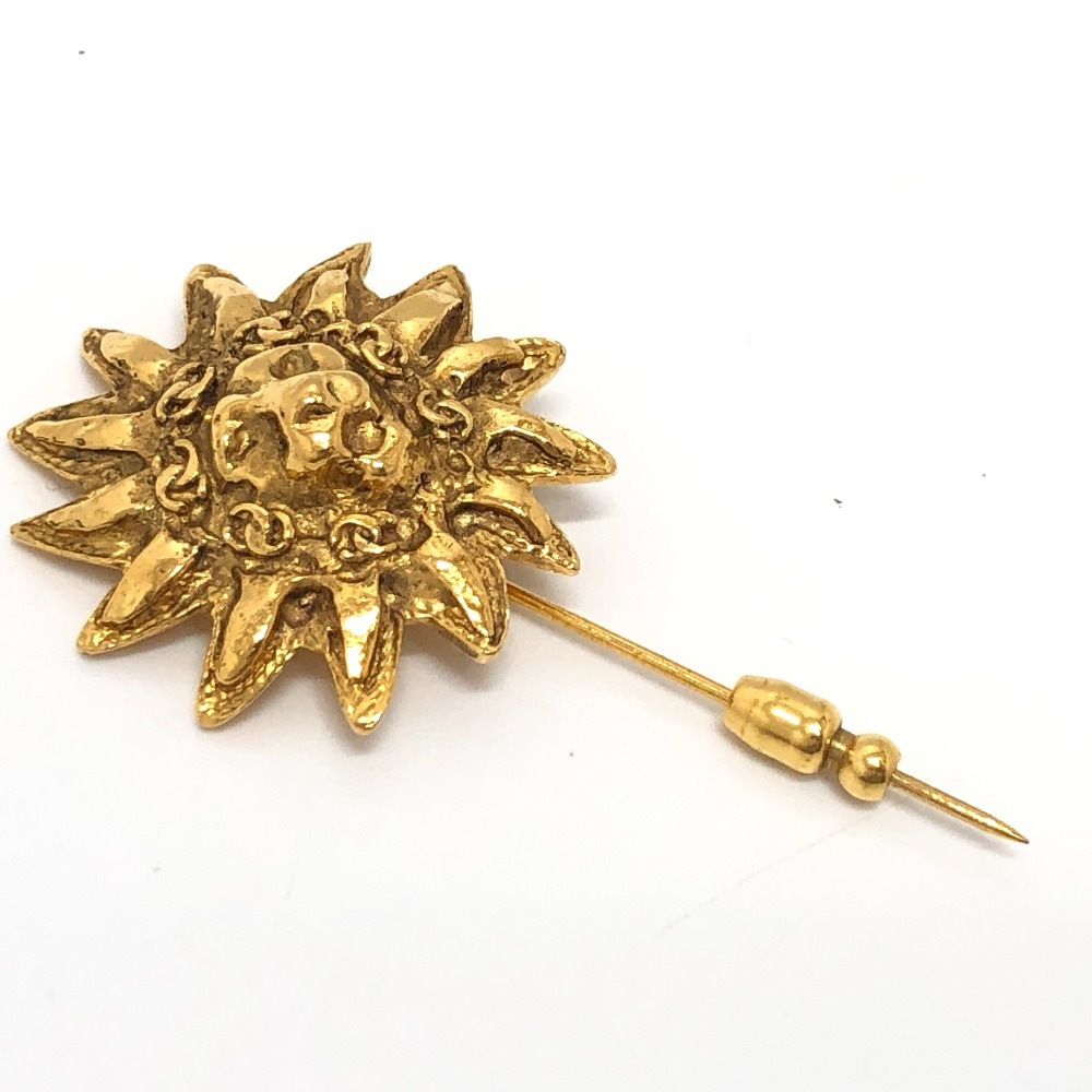 ブローチ ライオン ヴィンテージ ピンブローチ メタル ゴールド