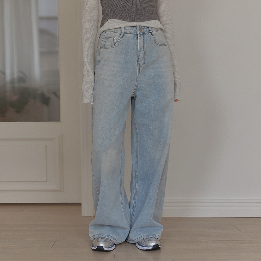 クルーシャルサイドラインワイドデニムパンツ 6,396円