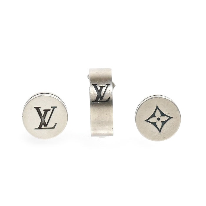 LOUIS VUITTON ルイ・ヴィトン シルバー925 ピアスLVテーラー 3点セット ピアス M02028 VA2244 9.8g レディース 中古