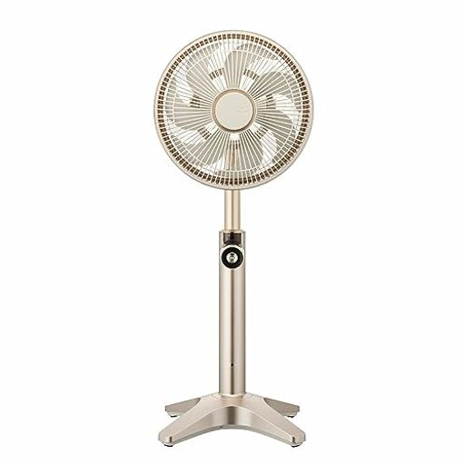 Kamomefan +c lite(カモメファン プラスシーライト)扇風機 サーキュレーター 兼用 25cm DCモーター 静音 軽量2.2kg リモコン付き 左右首振り 風量無段階 シャンパンゴール