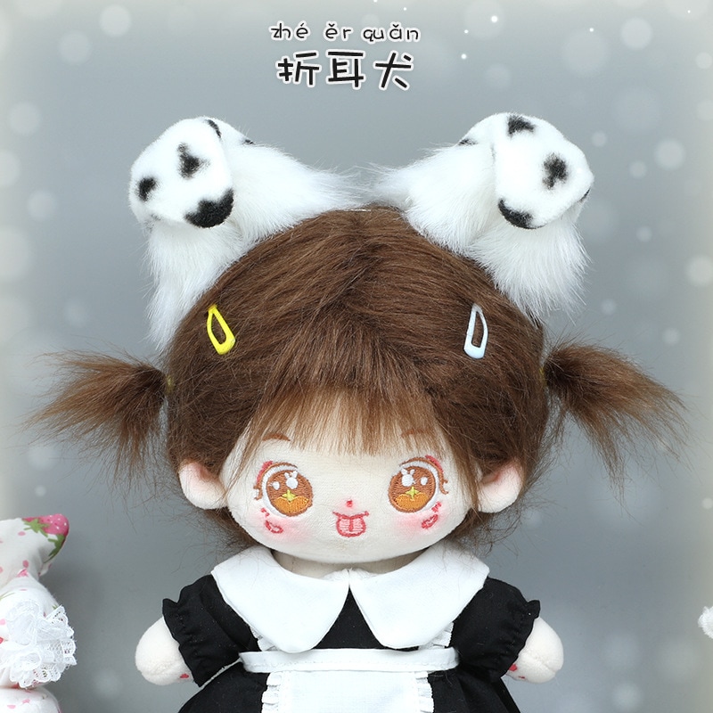 獣耳頭飾り 着せ替え人形 20cm ぬいぐるみヘアアクセサリー 無属性 韓国 コットンドール 綿人形 ミニヘッドバンド 日常服人形 韓国ファッション アイドル衣装 キャラクター ドール 人形 韓流