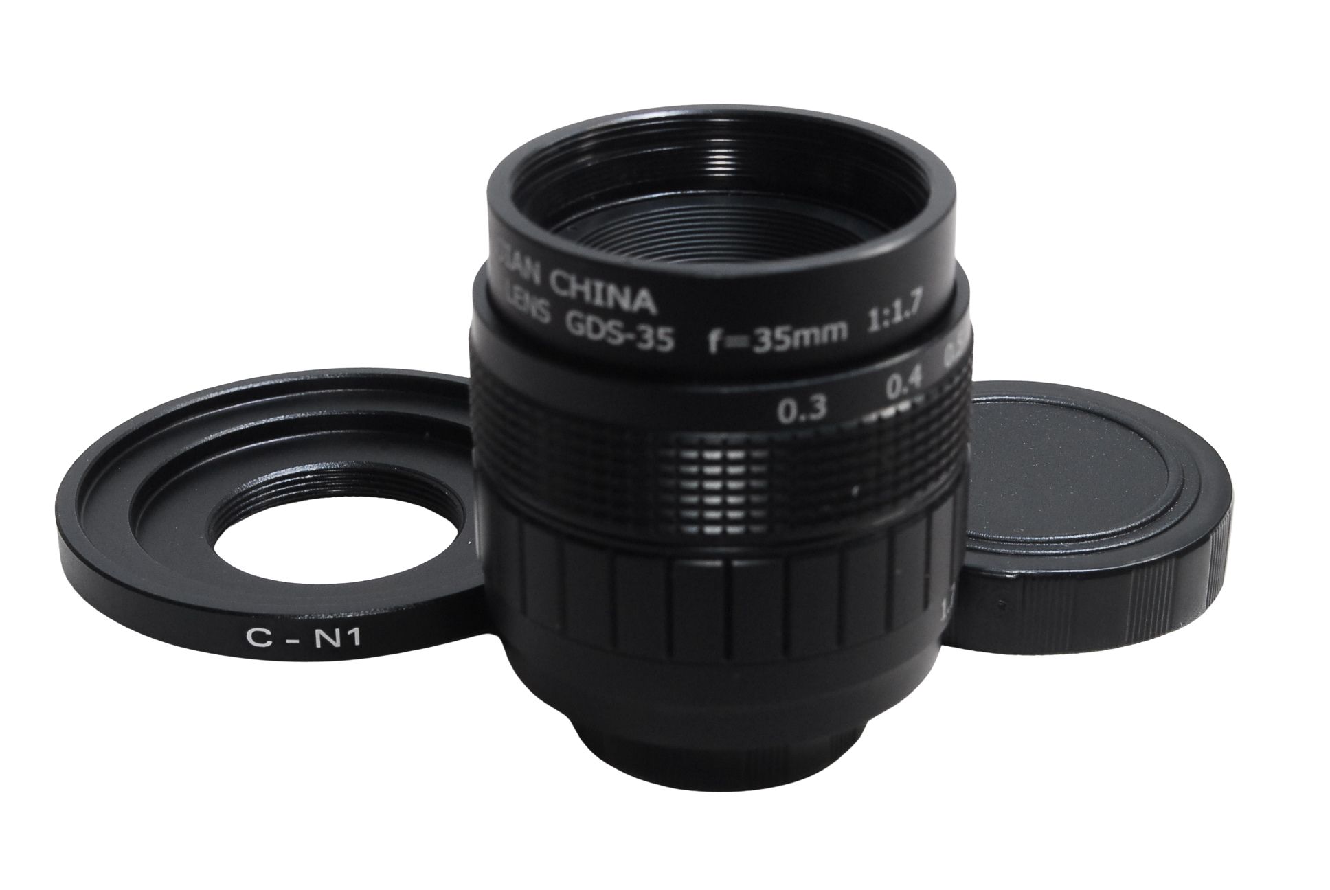 35mm F1.7 BK Cマウント Panasonic マイクロ4/3 m4/3 Fujian CCTV マニュアル 単焦点レンズ マウントアダプター