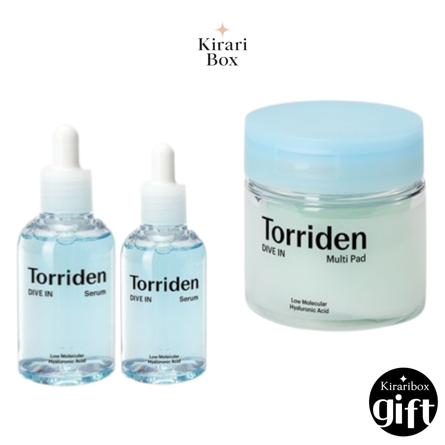 [企画商品] ダイブインセラム 50ml+40ml/ ダイブインマルチパッド, 80枚/しっとりとした/うるおい/保湿/美容液/導入美容液/ふき取りパッド/ピーリングパッド