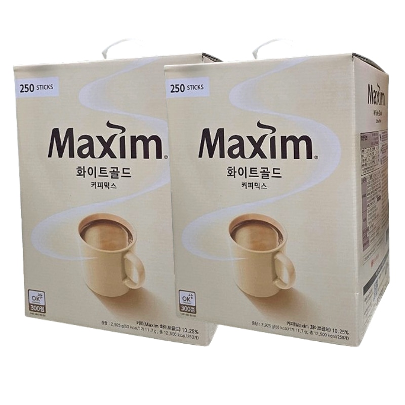 【たっぷり大容量250本】ホワイトゴールド コーヒーミックス 11.7g × 250本韓国インスタントコーヒースティックタイプミルク＆コーヒーの絶妙なバランス