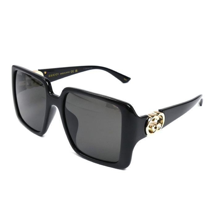 GUCCI グッチ スクエア サングラス ブラック GG1692SA 001 54ロ18-140 ユニセックス 中古 美品 21,600円
