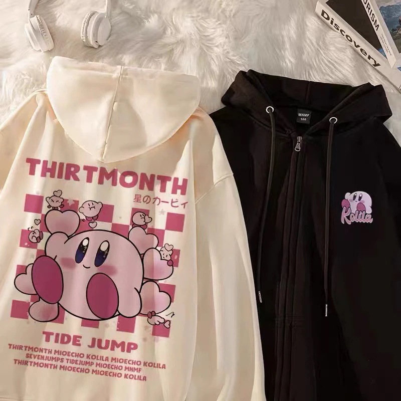 女性用オーバーサイズアプリコットトレーナー春秋シンプル原宿bfスタイル無地ジッパーフード付きカーディガンジャケットトップ