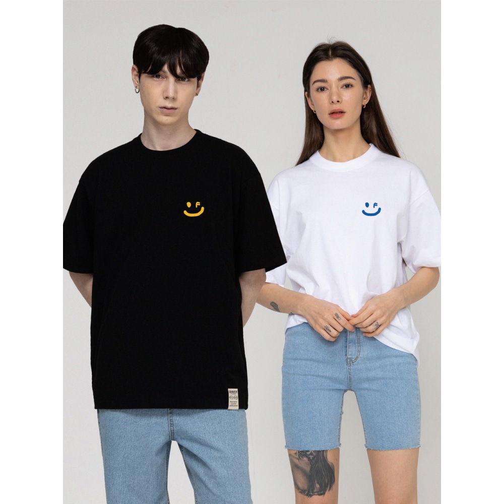 グラバースモールドローイングスマイルショートスリーブTシャツ 6color