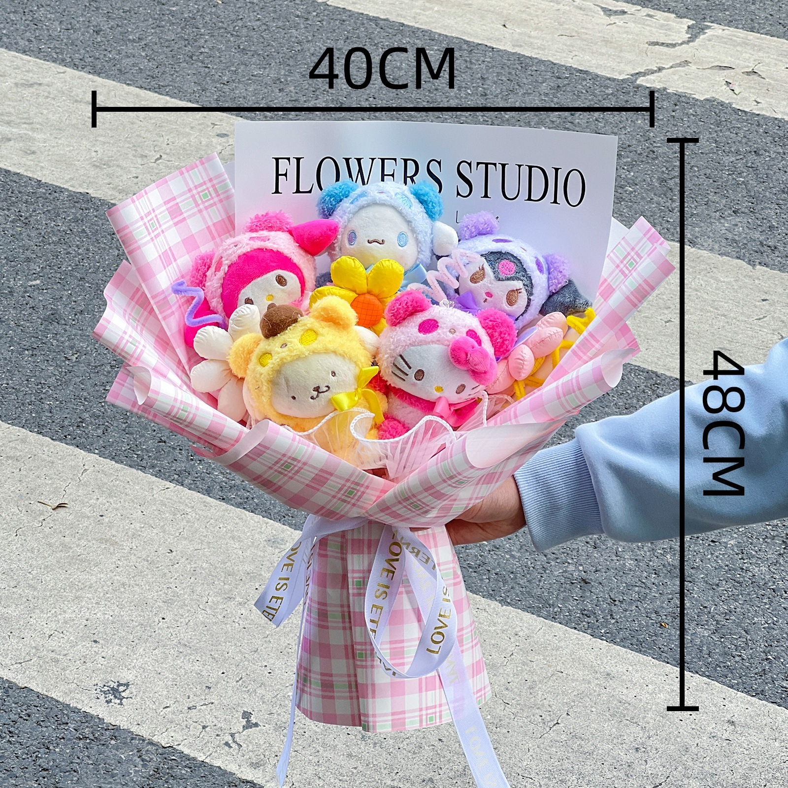 クロミ人形の花束 【送料無料】520 かわいい子供の日 彼女と親友への心温まる誕生日プレゼント 母の日花プリザーブドフラワー