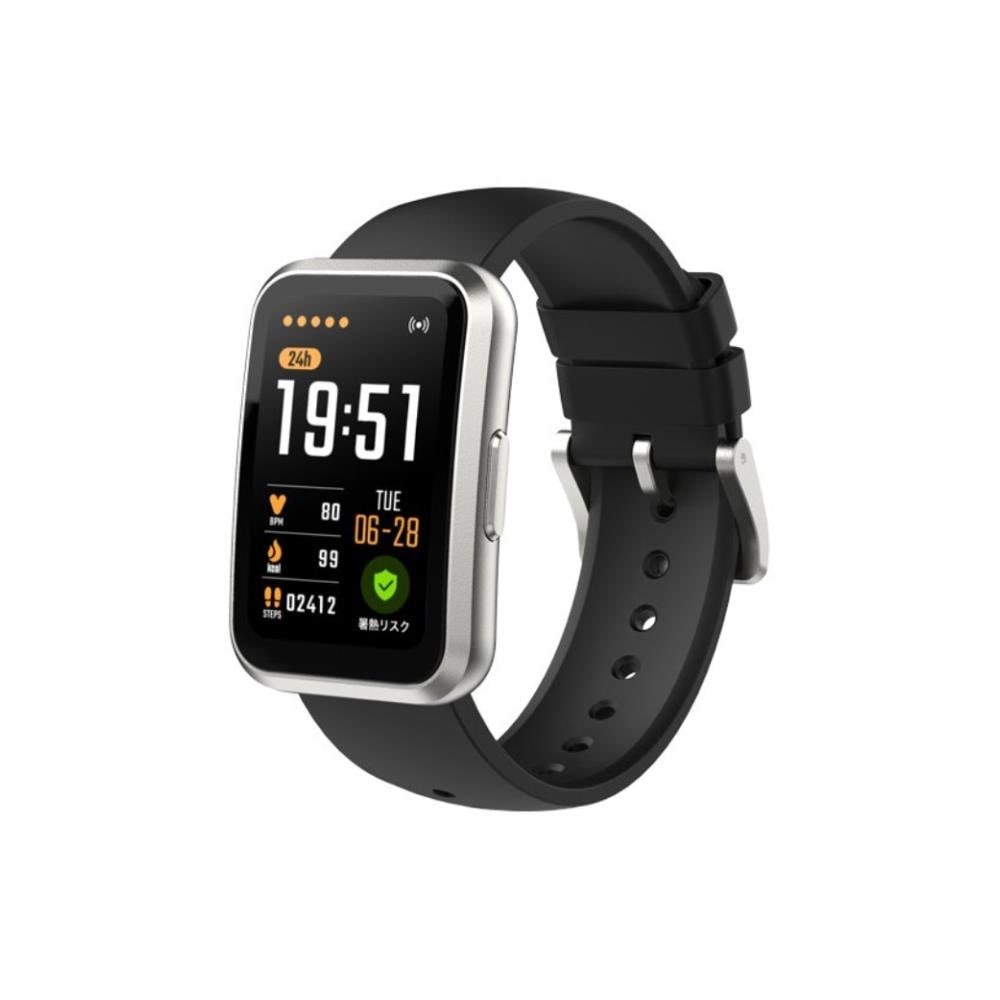 aiwaデジタル [JA3-SMB0001] スマートバンド aiwa band(1.64インチ AMOLED(有機EL)液晶/心拍・血中酸素計測/暑熱リスク検出/スマートフォン連携/IP67対応)