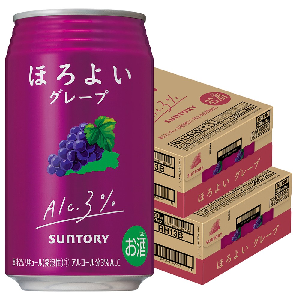 【送料無料】サントリー ほろよい グレープ 350ml2ケース/48本 【北海道沖縄県東北四国九州地方は必ず送料が掛かります】